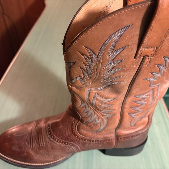 Mens Ariat ATS Roughneck Heritage Western Brown Cowboy Boots Size 13 D 10002252 - Picture 7 of 10